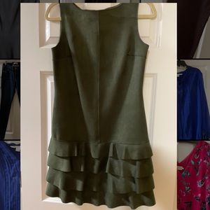 Army green suede dress